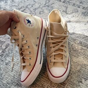 Converse High-Top Sneakers in Beige